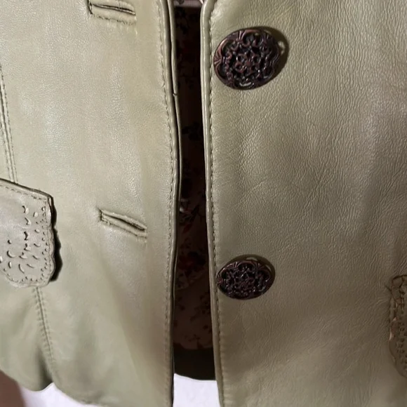 WILSON LEATHER NEW GREEN JACKET - Picture 5 of 13